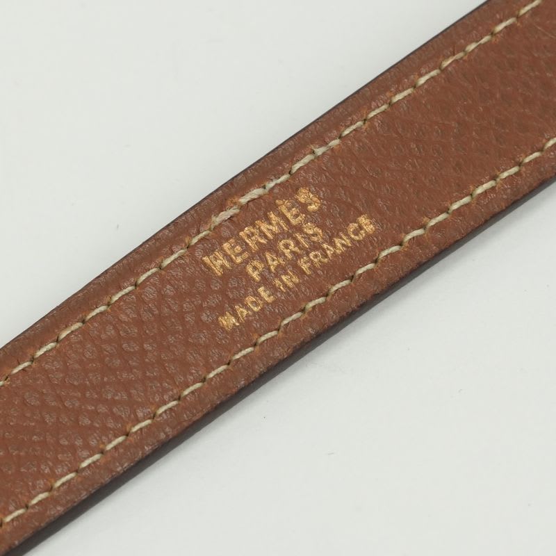 Hermes Shoulder Strap Others Courchevel Gold Brown Hardware