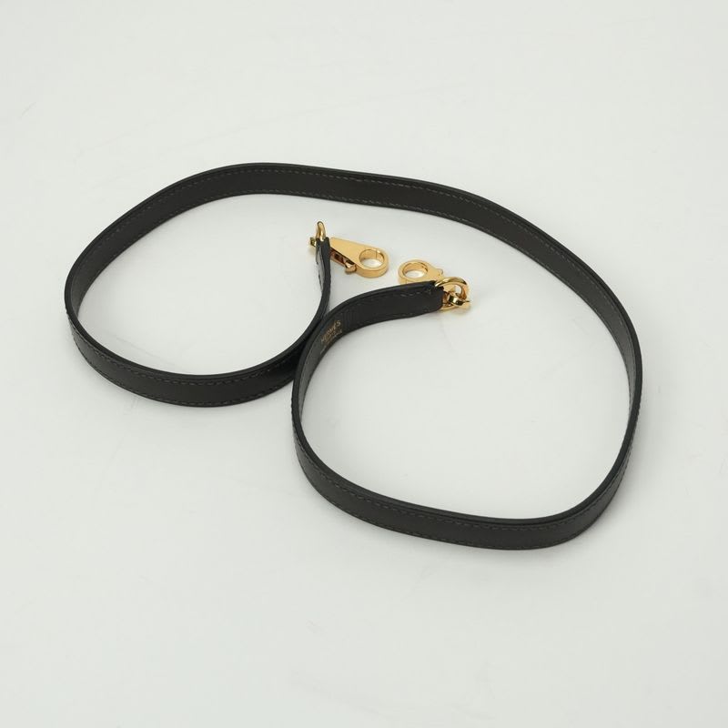 Hermes Shoulder Strap Box Calf Brown Tea Gold Hardware