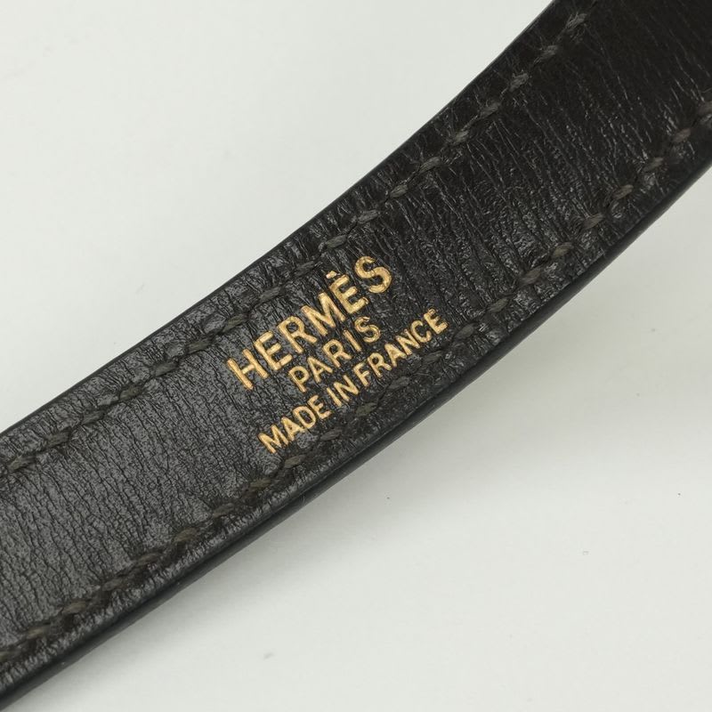 Hermes Shoulder Strap Box Calf Brown Tea Gold Hardware