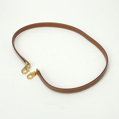 Hermes Shoulder Strap Others Courchevel Gold Brown Hardware