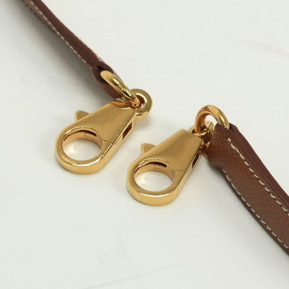 Hermes Shoulder Strap Others Courchevel Gold Brown Hardware