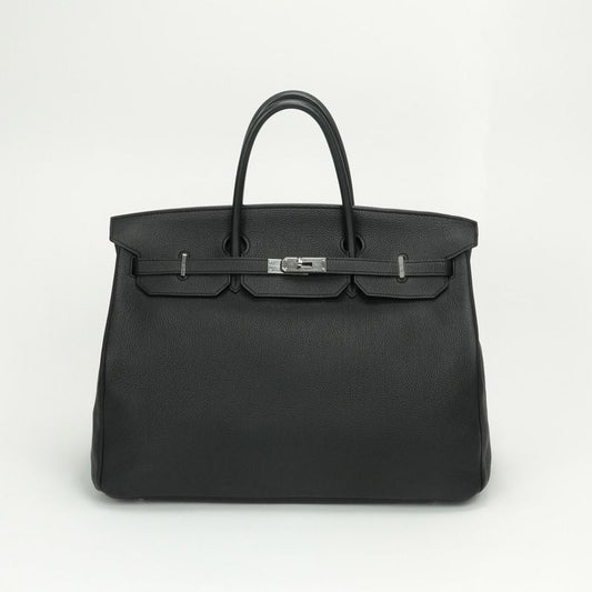 Hermes Birkin 40 Birkin 40 Bag Tote Bag Togo Noir Black Silver Hardware