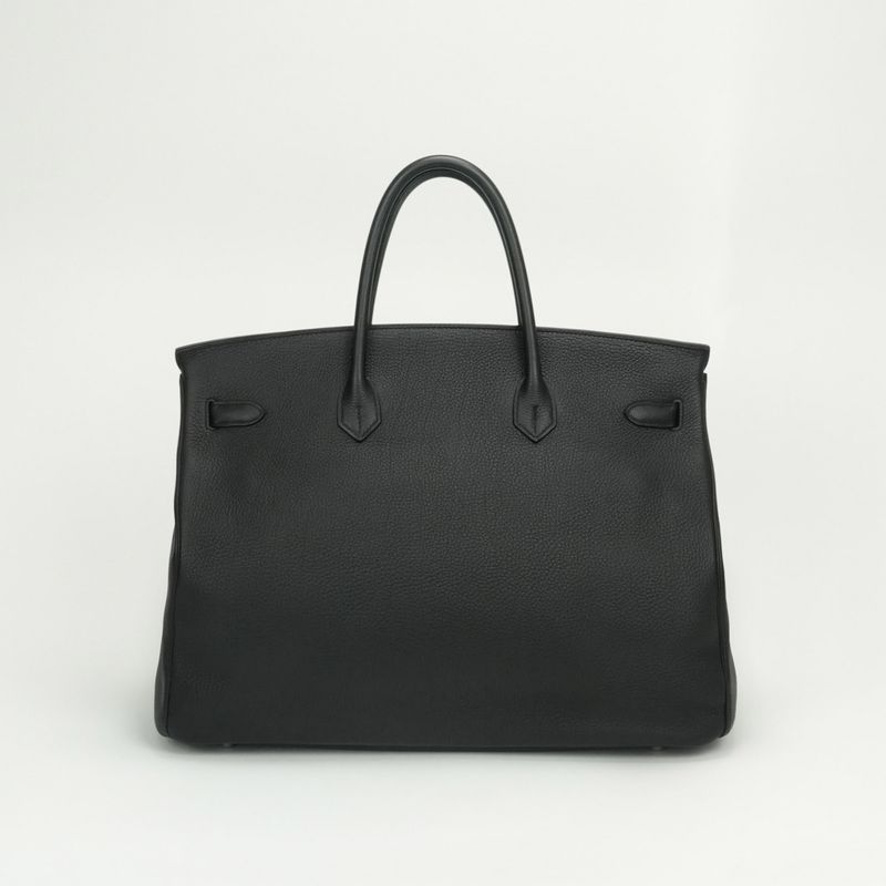 Hermes Birkin 40 Birkin 40 Bag Tote Bag Togo Noir Black Silver Hardware