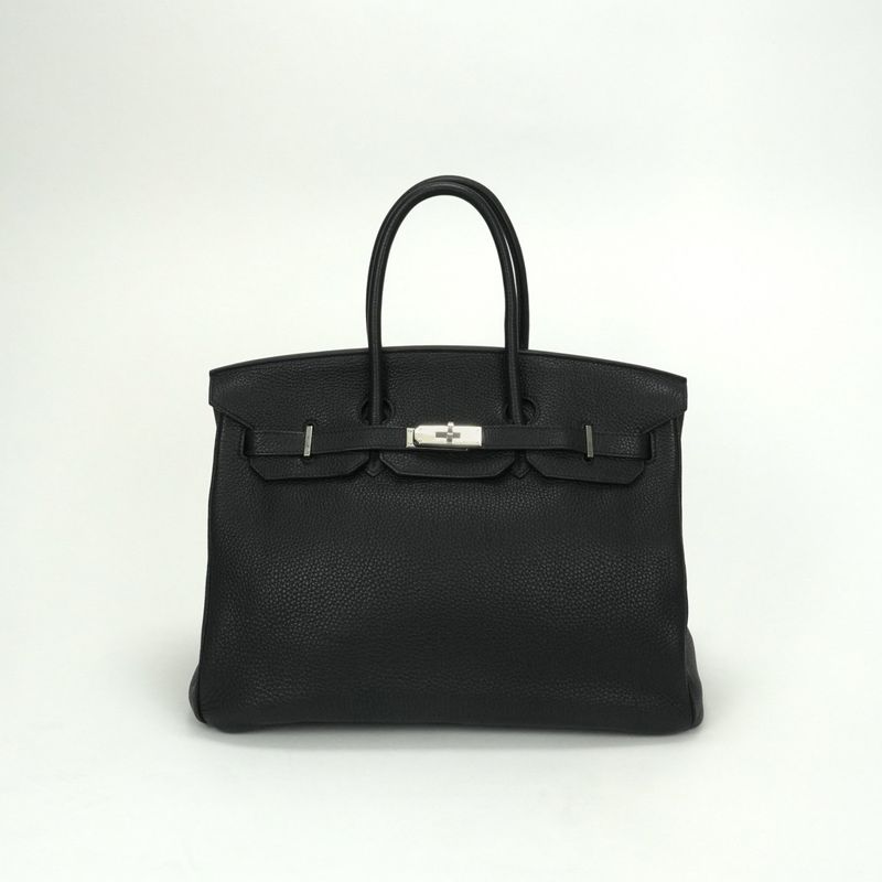 Hermes Birkin 35 Birkin 35 Bag Tote Bag Taurillon Clemence Noir Black Noir