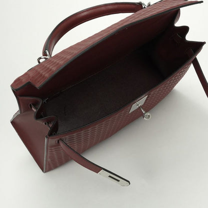 Hermes Kelly 32 Kelly 32 Bag Tote Bag Waffle Deutch Rougeh Red Silver Hardware