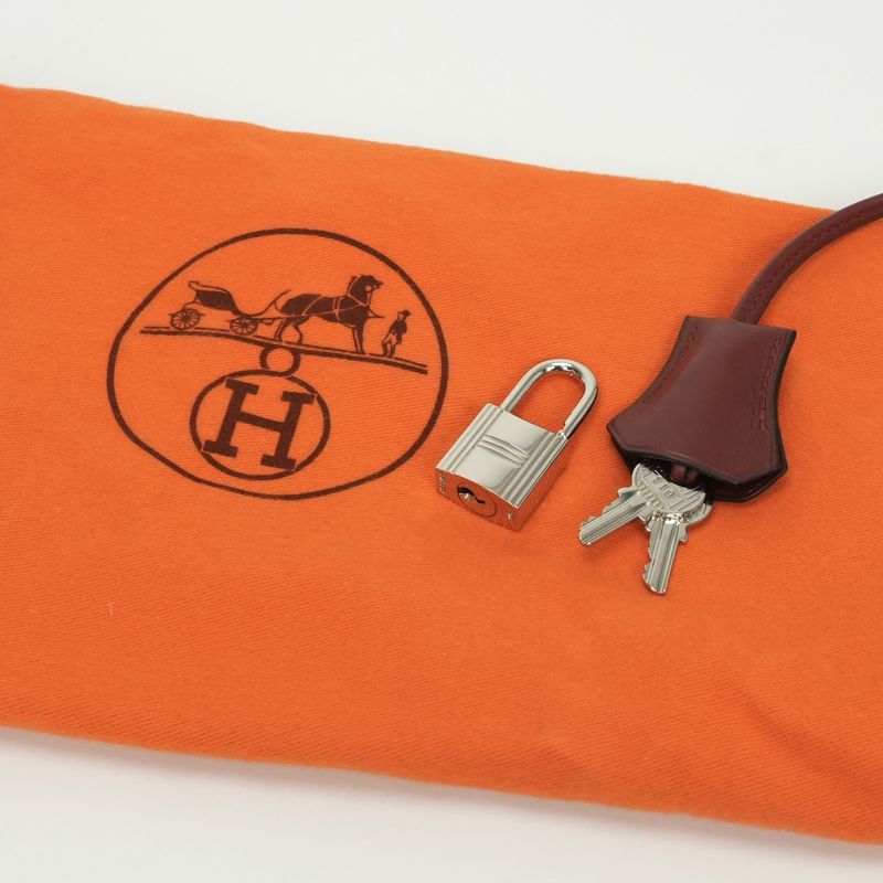 Hermes Kelly 32 Kelly 32 Bag Tote Bag Waffle Deutch Rougeh Red Silver Hardware