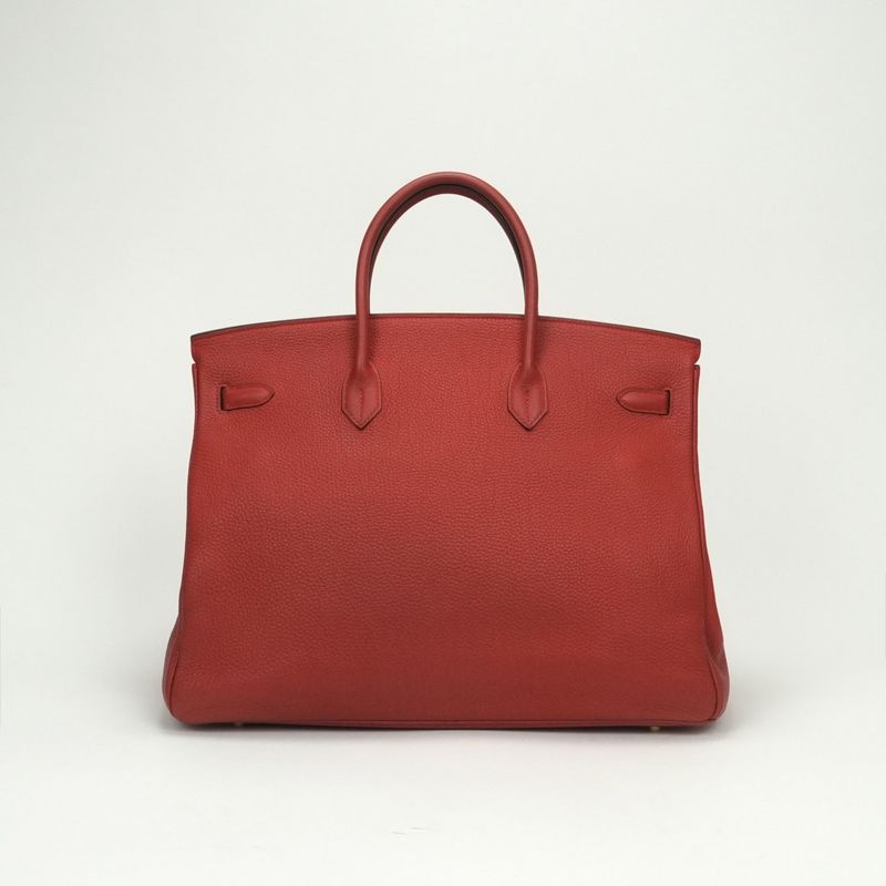 Hermes Birkin 40 Birkin 40 Bag Tote Bag Togo Vermilion Red Gold Hardware Handbag
