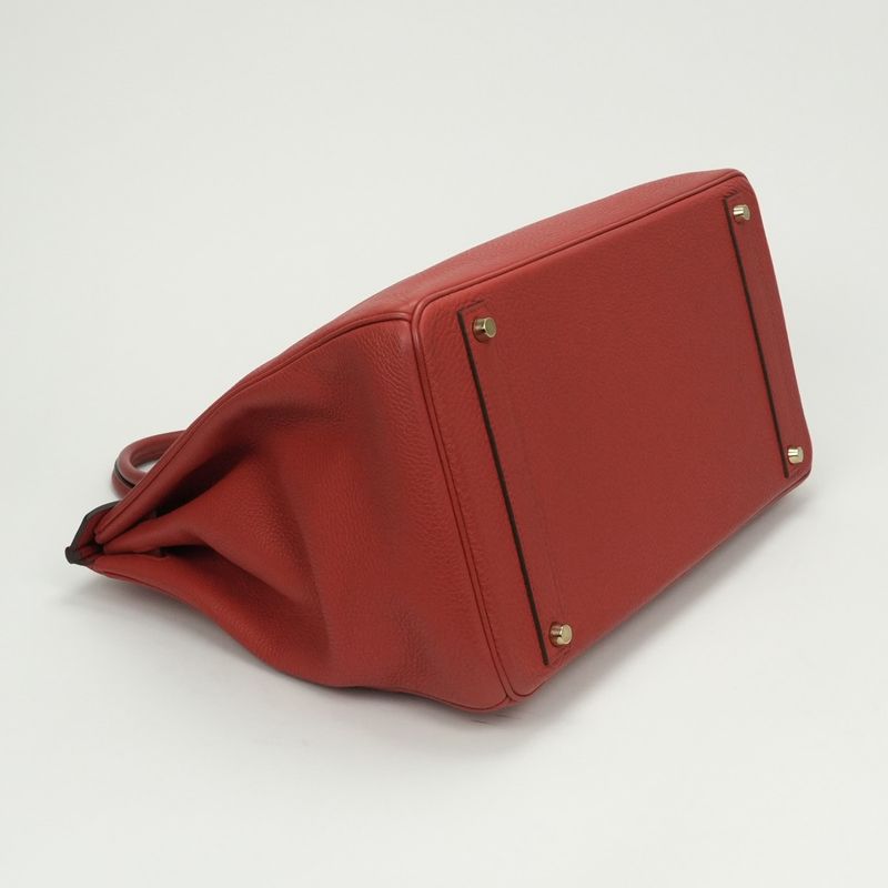 Hermes Birkin 40 Birkin 40 Bag Tote Bag Togo Vermilion Red Gold Hardware Handbag