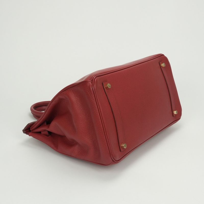 Hermes Birkin 35 Birkin 35 Bag Tote Bag Ardennes Rougevif Red Gold Hardware