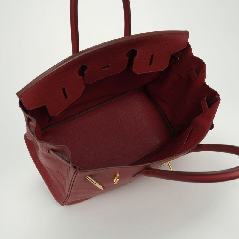 Hermes Birkin 35 Birkin 35 Bag Tote Bag Ardennes Rougevif Red Gold Hardware