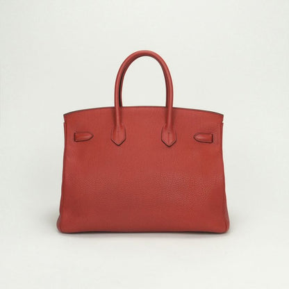 Hermes Birkin 35 Birkin 35 Bag Tote Bag Togo Vermillion Red Gold Hardware