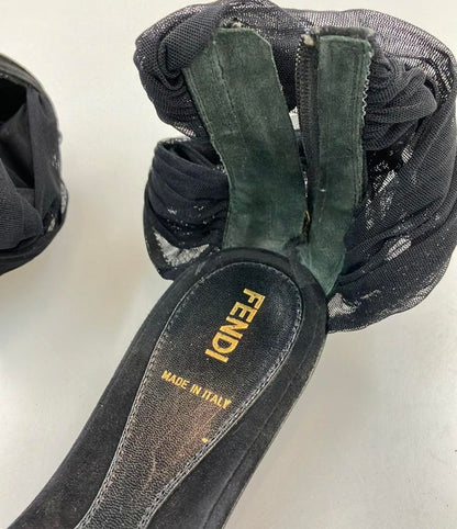 Fendi Ankle Strap Sandals Flat Women's SIZE 37 (24cm (9.45in)) Fendi