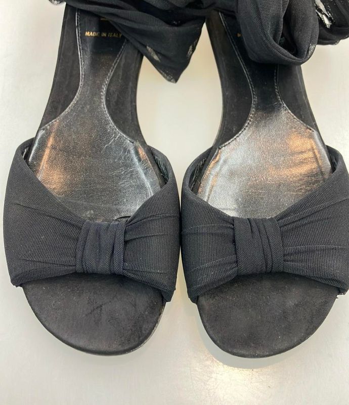 Fendi Ankle Strap Sandals Flat Women's SIZE 37 (24cm (9.45in)) Fendi