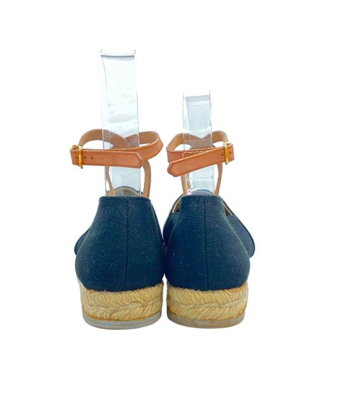 Hermes Flat Shoes Ankle Strap Espadrilles Women's SIZE 37 (24cm (9.45in)) Hermes