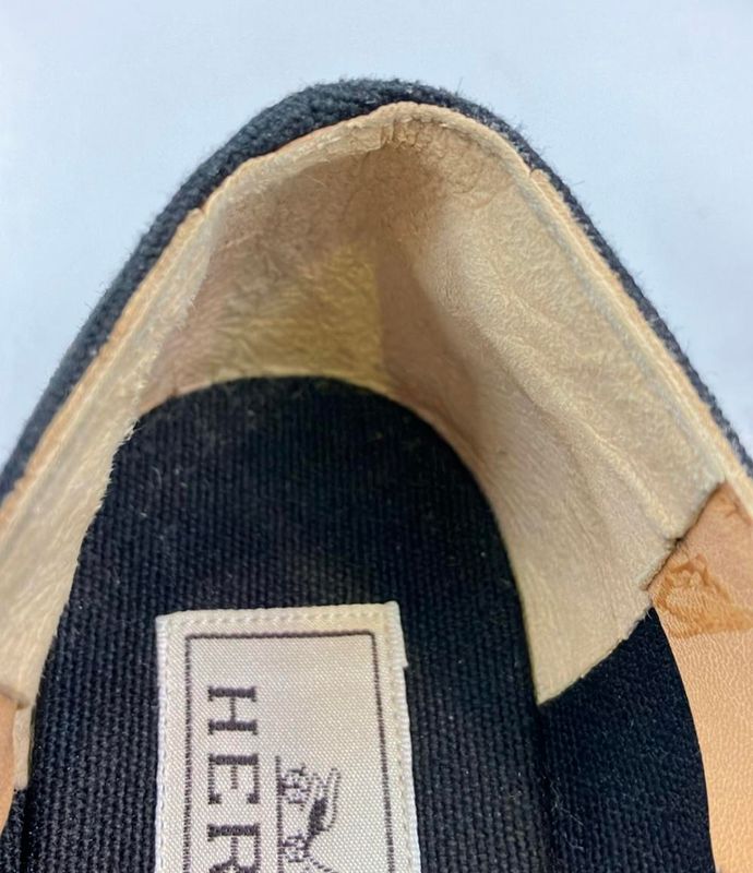 Hermes Flat Shoes Ankle Strap Espadrilles Women's SIZE 37 (24cm (9.45in)) Hermes