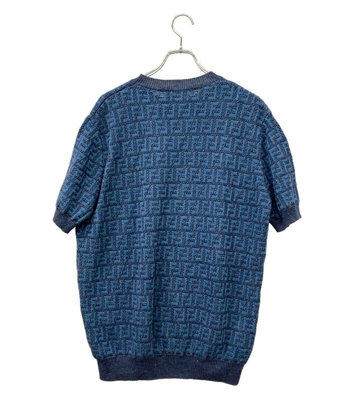 Fendi Short Sleeve Knit Zucca Fzy443ao5j Men's SIZE 54 (xxl) Fendi