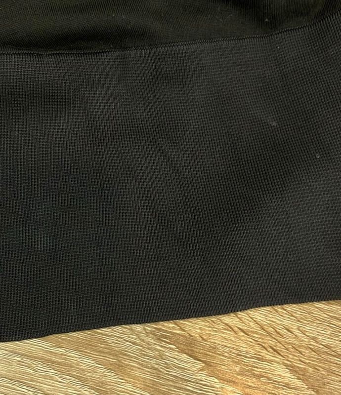 Christian Dior Long Sleeve Knit Mock Neck Slit Knit CD Button Black 5h24543am549