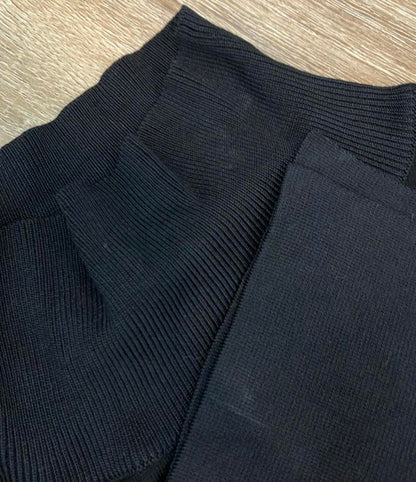 Christian Dior Long Sleeve Knit Mock Neck Slit Knit CD Button Black 5h24543am549