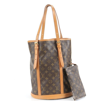 Louis Vuitton Monogram Bucket GM M42236 Leather Tote Bag Shoulder Brown A4