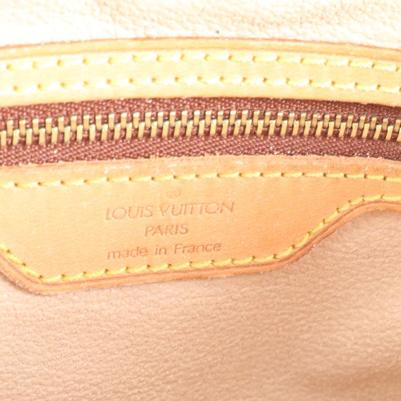 Louis Vuitton Monogram Bucket GM M42236 Leather Tote Bag Shoulder Brown A4