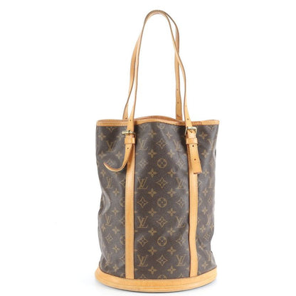 Louis Vuitton Monogram Bucket GM M42236 Leather Tote Bag Shoulder Brown A4