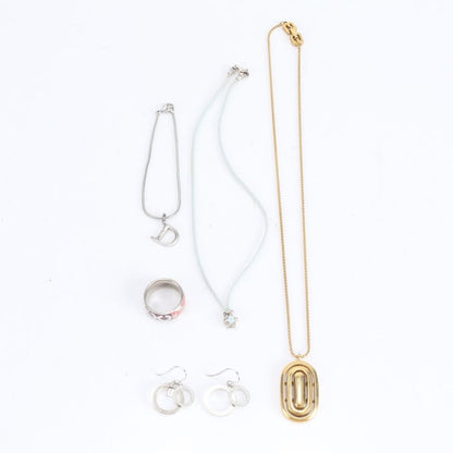 Summary 5-Piece Set Christian Dior Coach Givenchy Necklace Earrings Ring