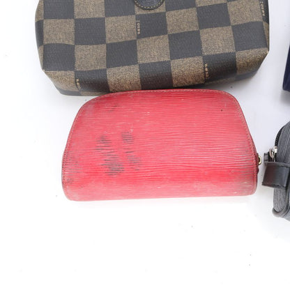 Summary 6-Piece Set Louis Vuitton Fendi Dior Summary Pecan Leather Clutch Bag