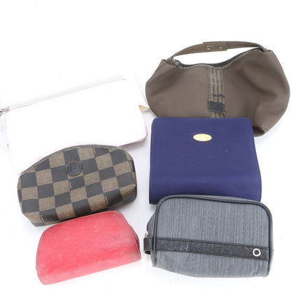 Summary 6-Piece Set Louis Vuitton Fendi Dior Summary Pecan Leather Clutch Bag