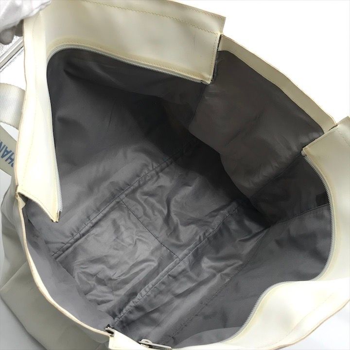 Chanel Sports Line Nylon Pouch Logo Tote White