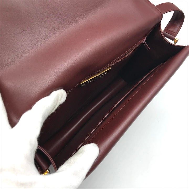 Cartier Must Line Vintage Leather Shoulder Bag Crossbody Gold