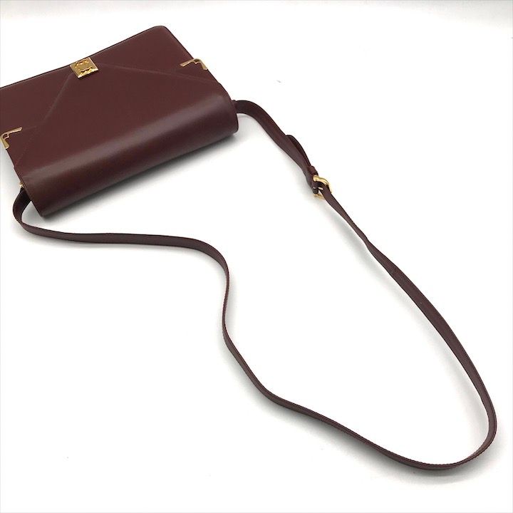 Cartier Must Line Vintage Leather Shoulder Bag Crossbody Gold