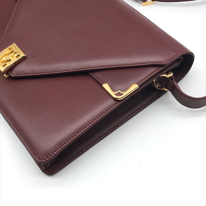 Cartier Must Line Vintage Leather Shoulder Bag Crossbody Gold