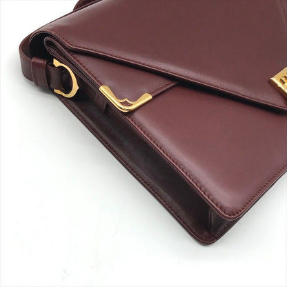 Cartier Must Line Vintage Leather Shoulder Bag Crossbody Gold
