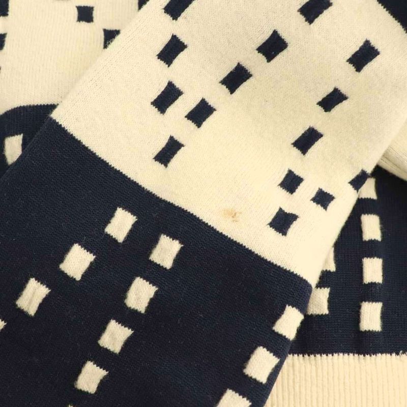 Louis Vuitton Signature Chunky Stripe Pullover Knit Sweater Long Sleeve XS