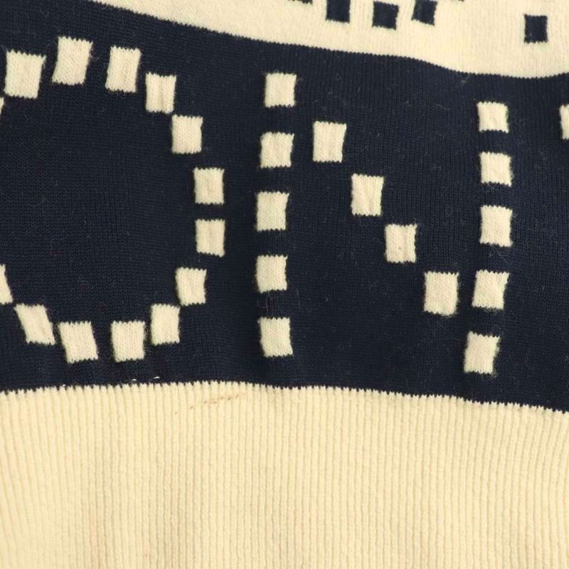 Louis Vuitton Signature Chunky Stripe Pullover Knit Sweater Long Sleeve XS