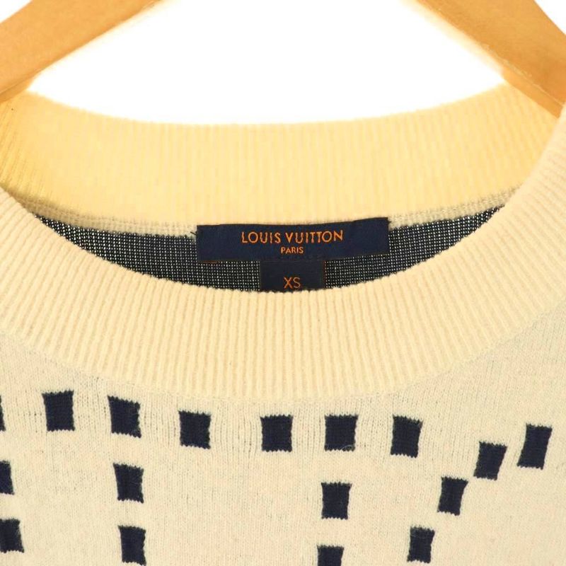 Louis Vuitton Signature Chunky Stripe Pullover Knit Sweater Long Sleeve XS