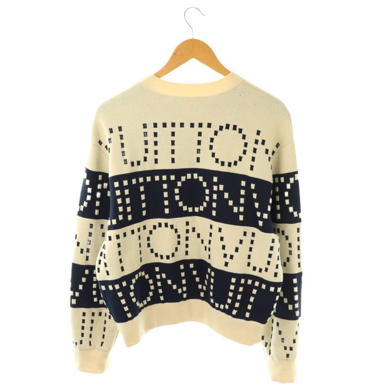 Louis Vuitton Signature Chunky Stripe Pullover Knit Sweater Long Sleeve XS