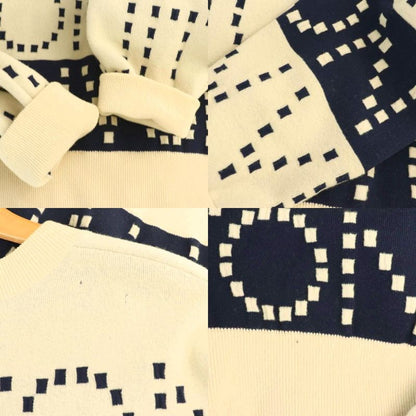 Louis Vuitton Signature Chunky Stripe Pullover Knit Sweater Long Sleeve XS