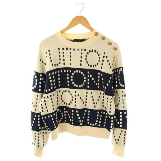 Louis Vuitton Signature Chunky Stripe Pullover Knit Sweater Long Sleeve XS