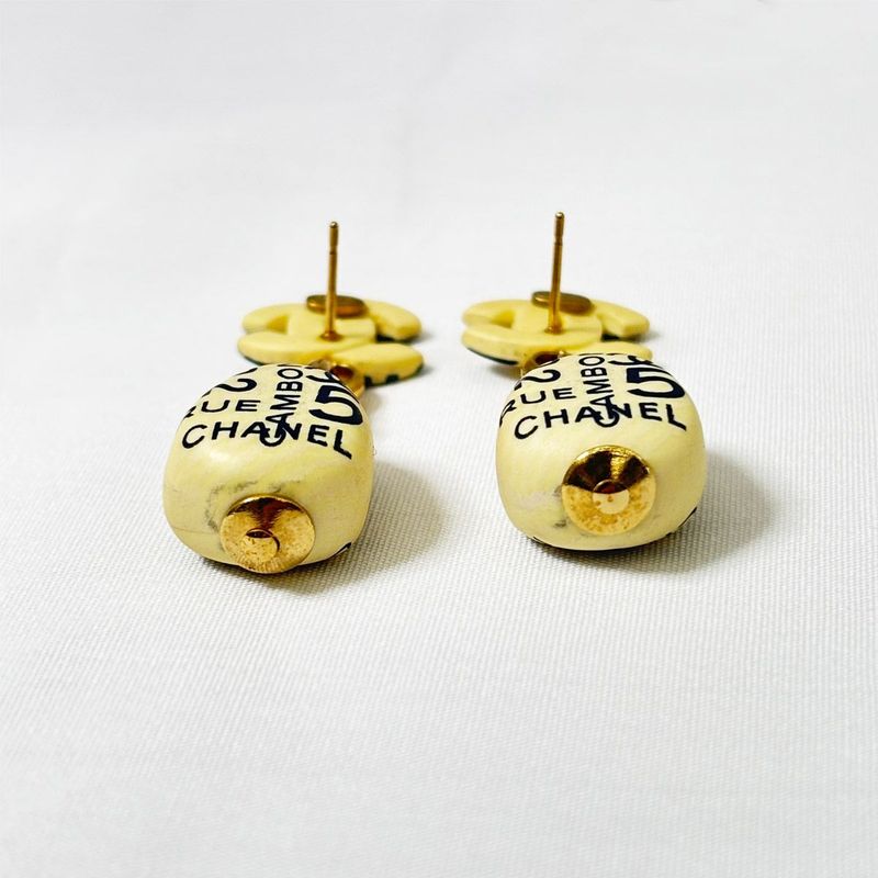 Chanel Cambon Wooden Earrings