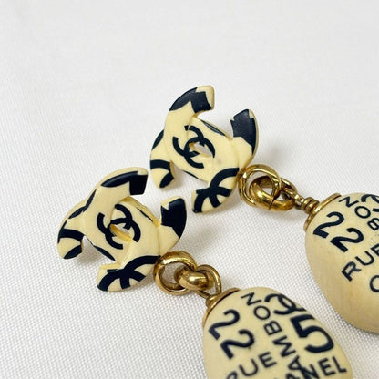 Chanel Cambon Wooden Earrings