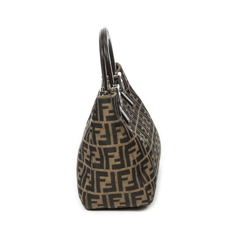Fendi Small FF Open Tote Brown Zucca Canvas