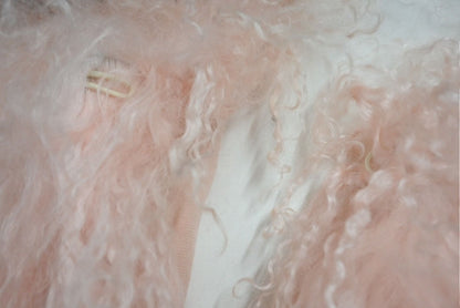 Fendi Fur Coat Lamb Silk Fur Pink Black — view 8