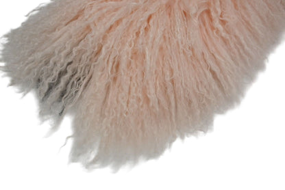 Fendi Fur Coat Lamb Silk Fur Pink Black — view 7