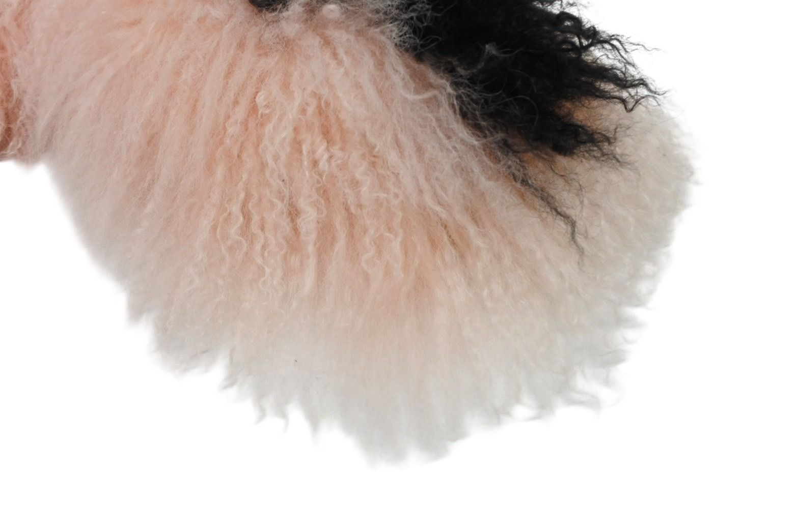 Fendi Fur Coat Lamb Silk Fur Pink Black — view 6