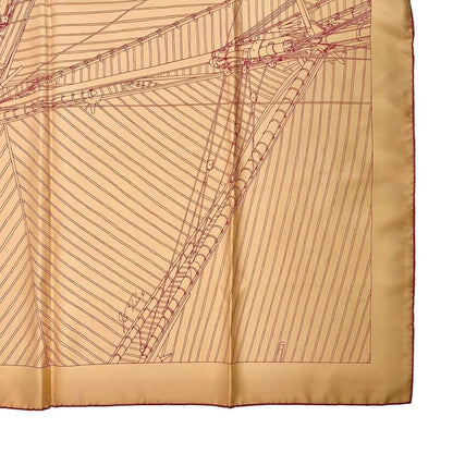 Hermes Carre 90 Tailwind Vent Portant Scarf Silk Orange