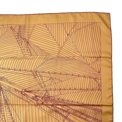 Hermes Carre 90 Tailwind Vent Portant Scarf Silk Orange