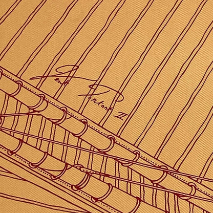 Hermes Carre 90 Tailwind Vent Portant Scarf Silk Orange