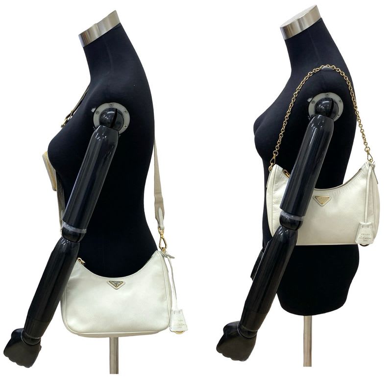Prada Re Edition Saffiano Leather Semi One Chain Shoulder Bag