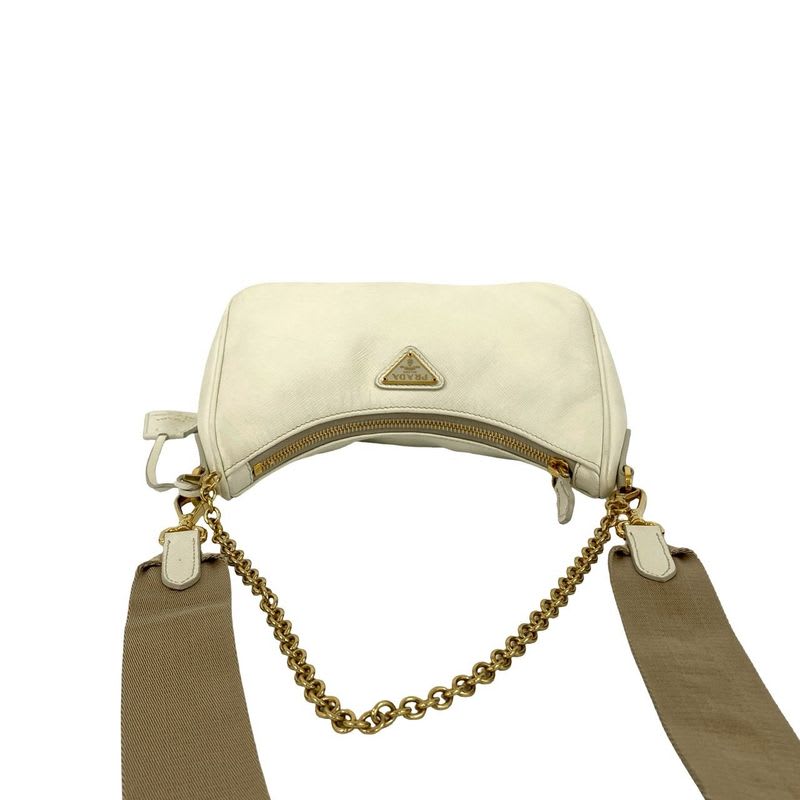 Prada Re Edition Saffiano Leather Semi One Chain Shoulder Bag